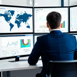 A professional data analyst in a modest business suit, seated at a modern desk, deeply focused on a large, transparent screen displaying intricate, colorful customer segmentation data visualizations. The analyst's expression shows intense concentration and an 'aha!' moment of discovery, highlighting hidden insights. The setting is a clean, brightly lit modern tech office with subtle futuristic design elements. fully clothed, appropriate attire, safe for work, perfect anatomy, correct proportions, natural pose, well-formed hands, proper finger count, natural body proportions, professional photography, high quality.